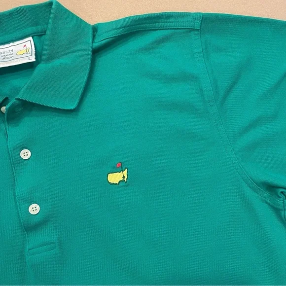 Masters Green Cotton Polo Size Large - Picture 2 of 8